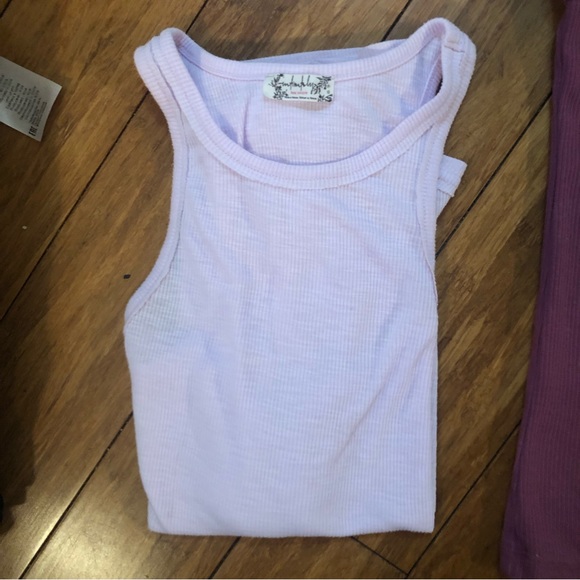 Free People light pink tank top size xsmall - Picture 2 of 2
